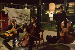 Blockade am Haupttor